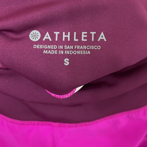Athleta Running Free Colorblock 3.5” Shorts Electric Fuchsia Size Small - Picture 5 of 8